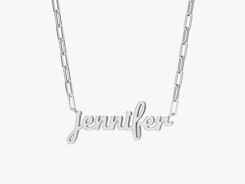 Paperclip Chain Name Necklace