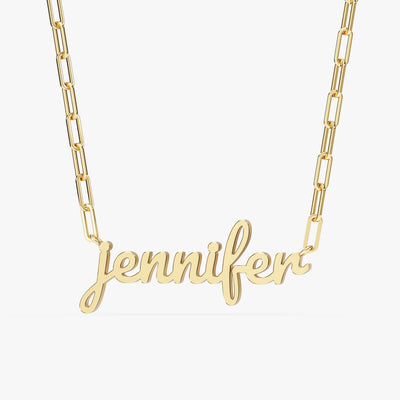 Paperclip Chain Name Necklace