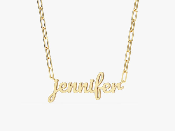 Paperclip Chain Name Necklace