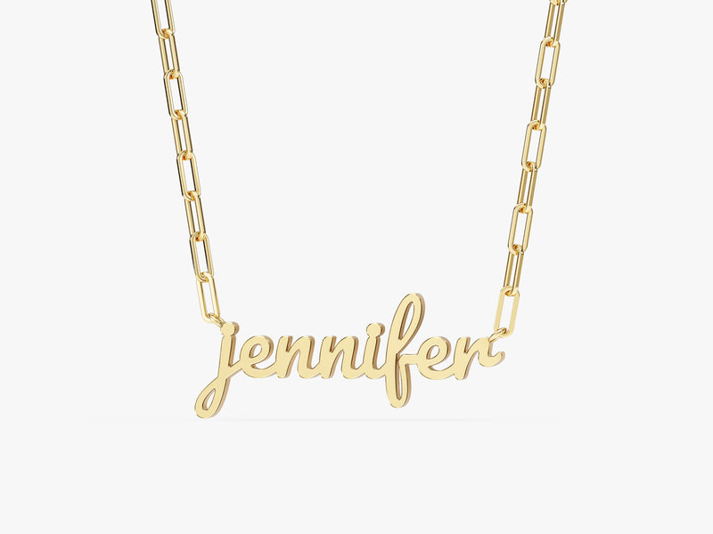 Paperclip Chain Name Necklace