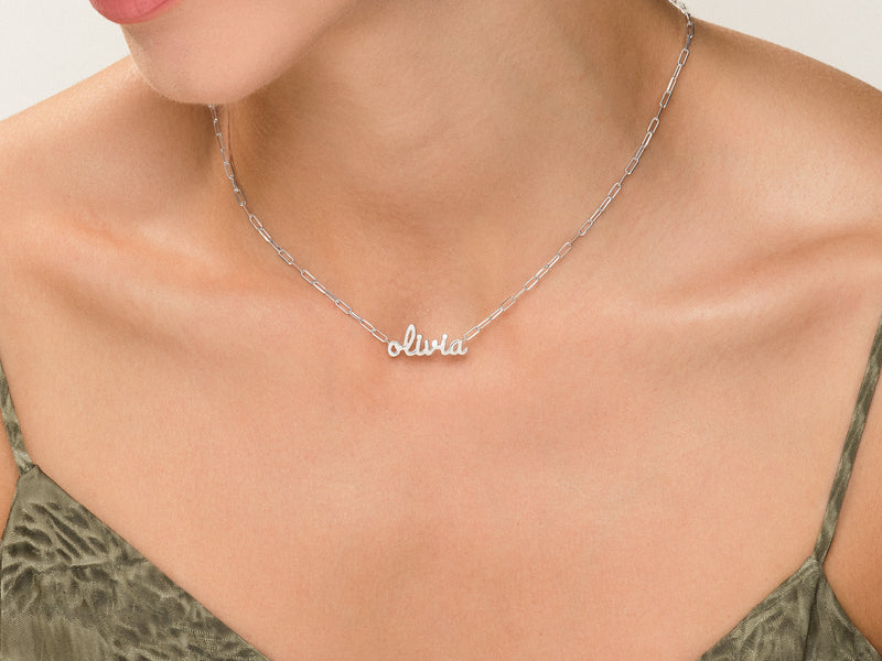 Paperclip Chain Name Necklace
