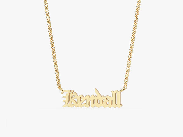 Cuban Chain Bold Name Necklace