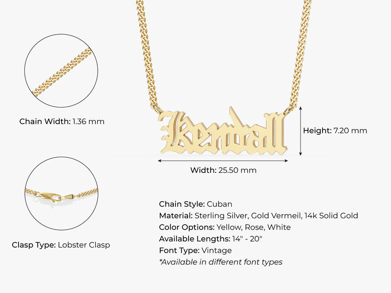 Cuban Chain Name Necklace