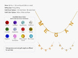 Citrine Name Necklace in 14k Solid Gold