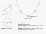 Diamond Birthstone Name Necklace in 14k Solid Gold