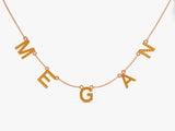Birthstone Name Necklace