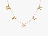Peridot Name Necklace in 14k Solid Gold