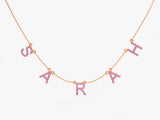 Birthstone Name Necklace