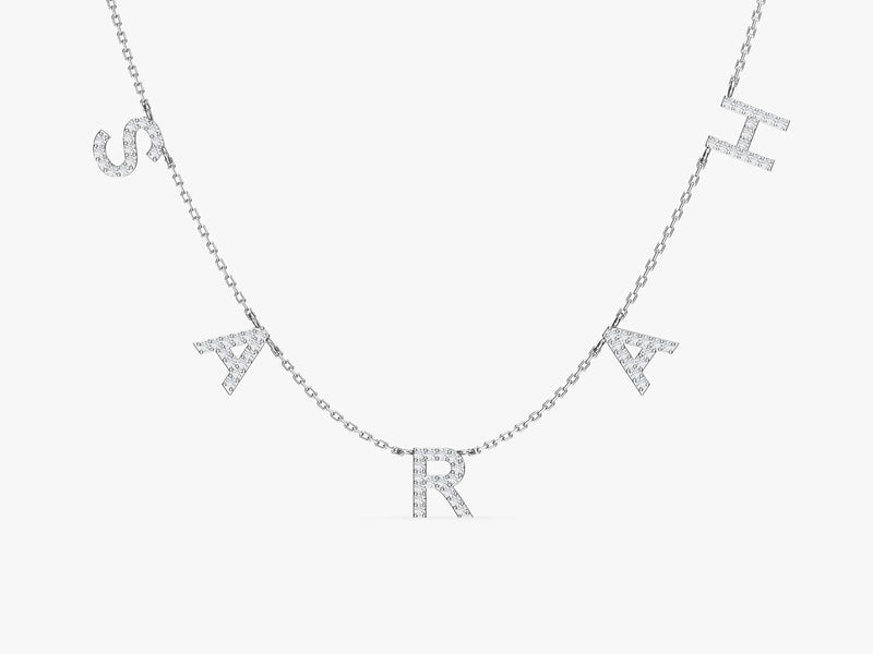 Name Necklace With Birthstone