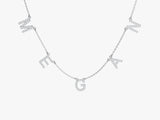 Diamond Birthstone Name Necklace in 14k Solid Gold