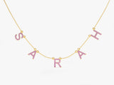 Birthstone Name Necklace