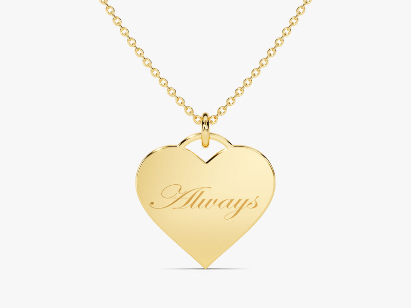 Heart Name Necklace in 14k Solid Gold