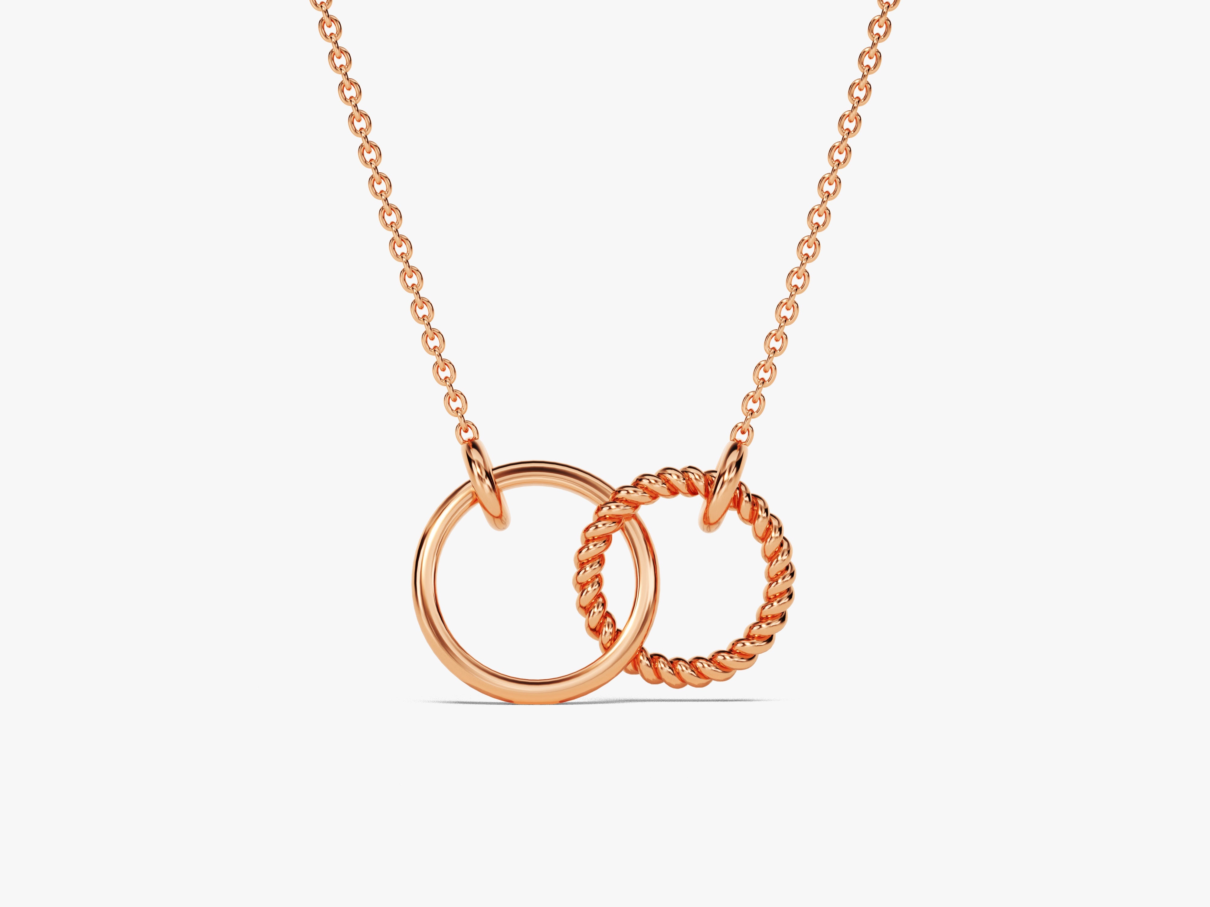 Rose gold interlocking circles necklace for jewelry lovers
