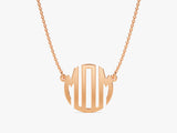 Initial Monogram Necklace in 14k Solid Gold