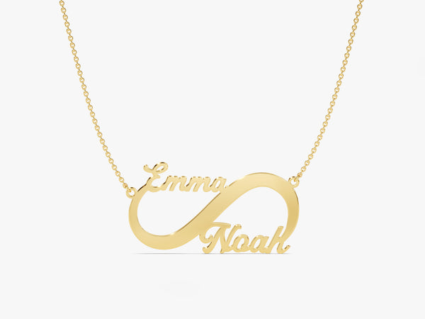 Infinity Name Necklace in 14k Solid Gold