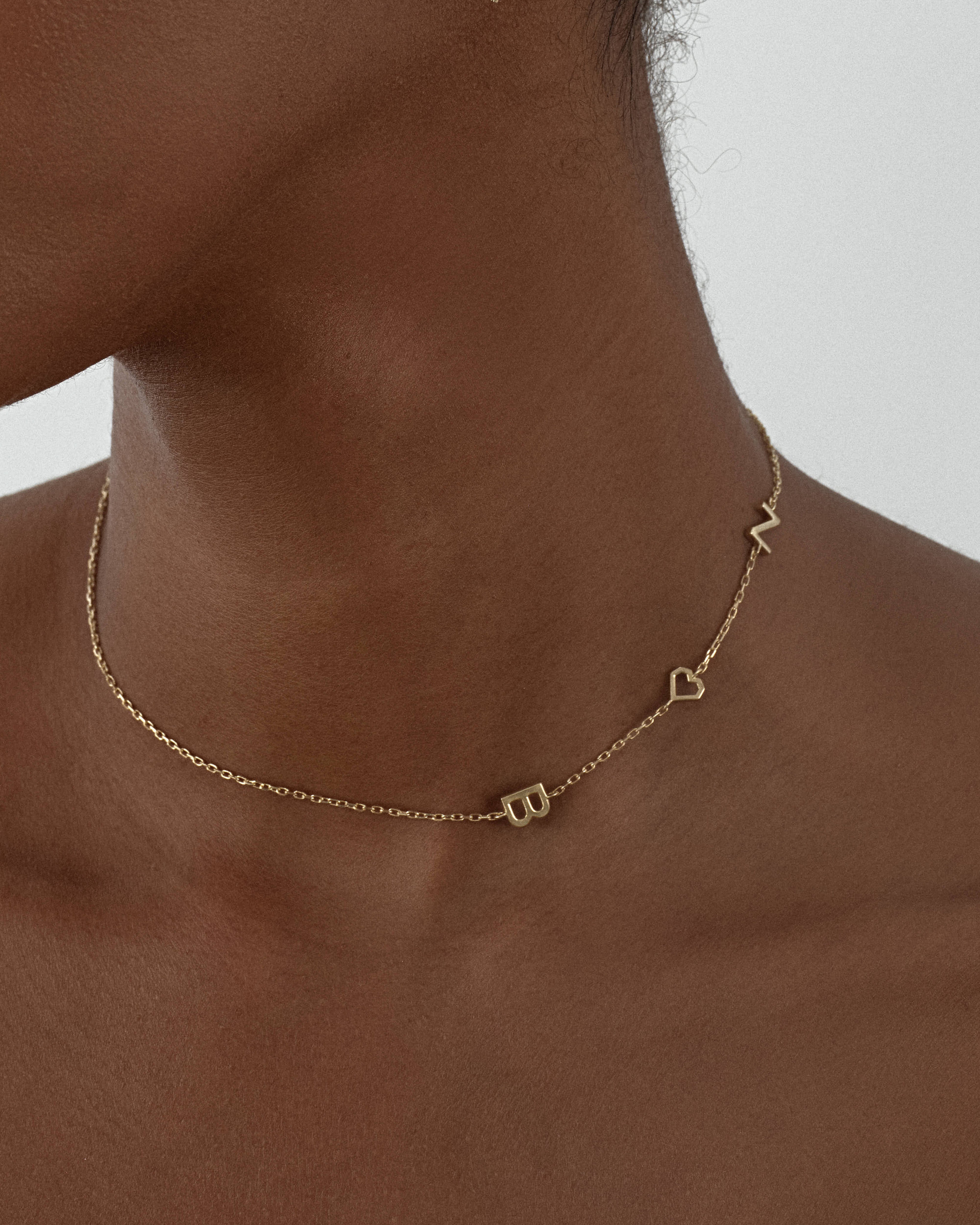 Sideways Initial Necklace