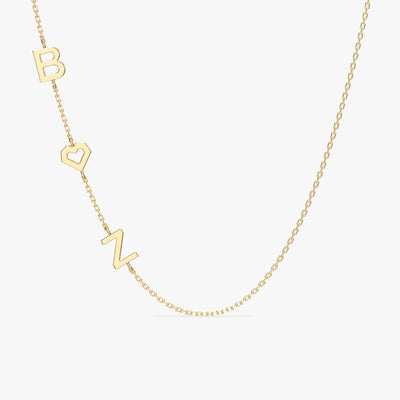 Sideways Initial Necklace