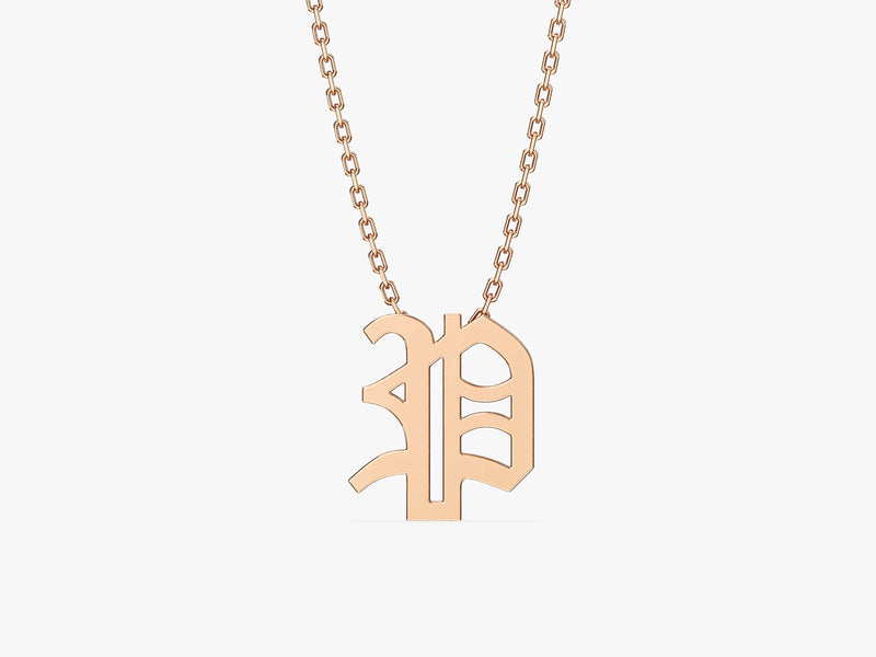 Old English Initial Necklace