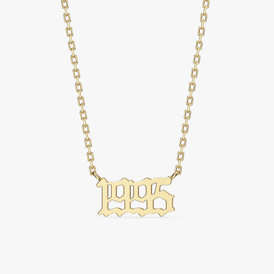 Old English Year Necklace