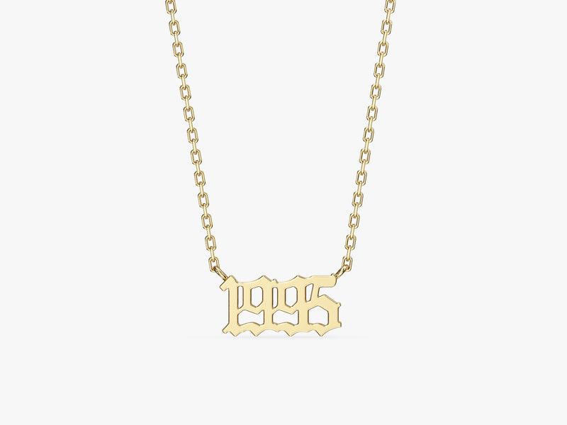 Old English Year Necklace