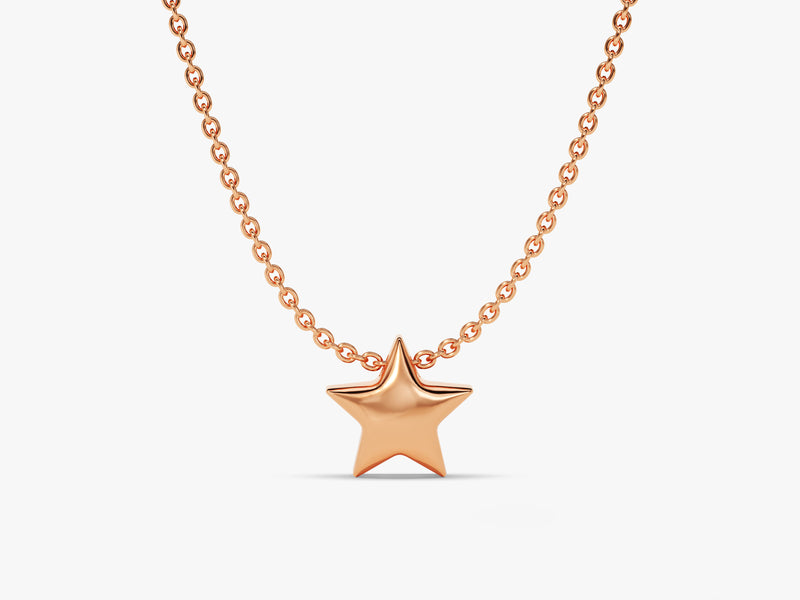 Mini Star Necklace in 14k Solid Gold