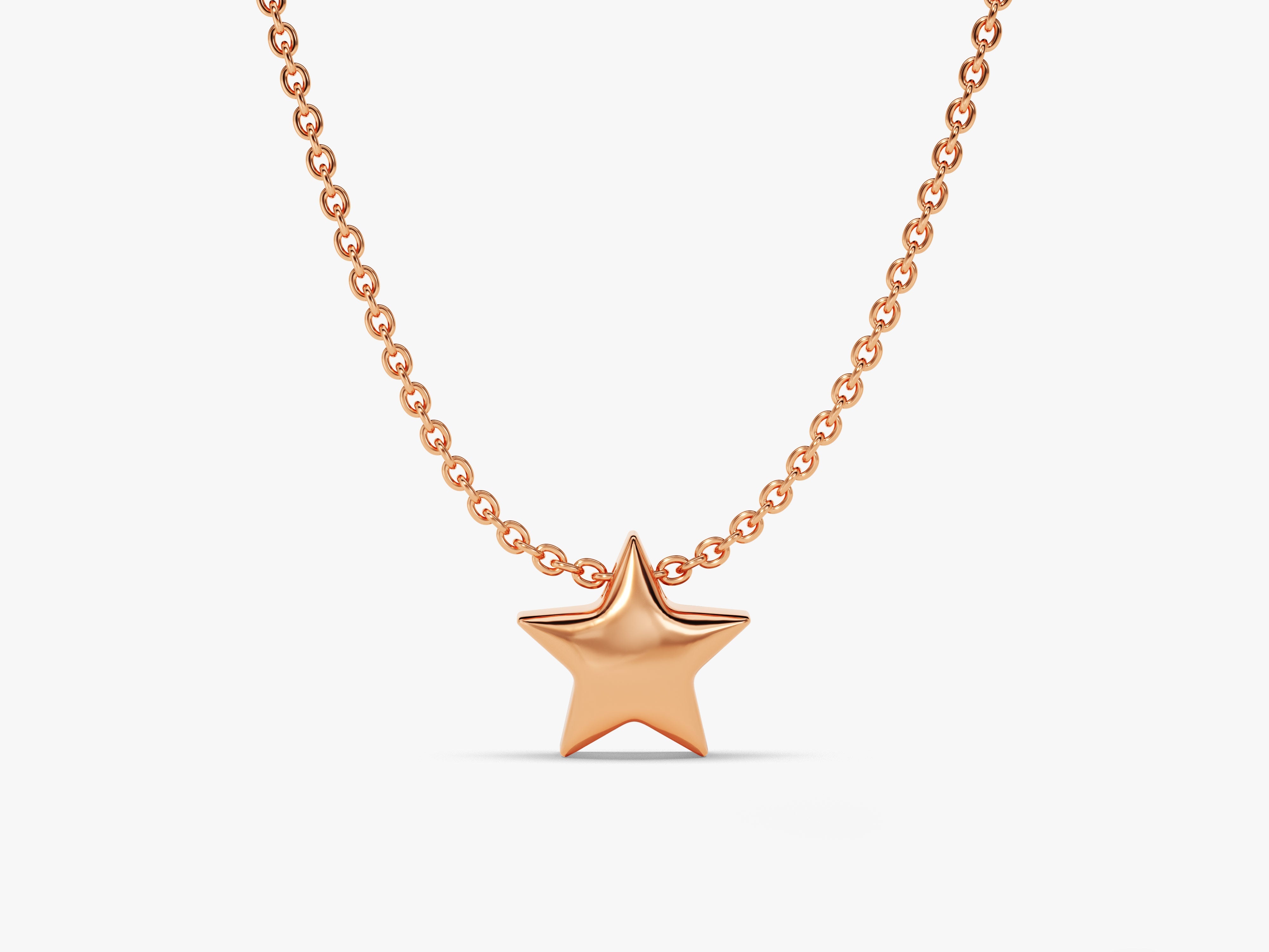 Rose gold star necklace jewelry