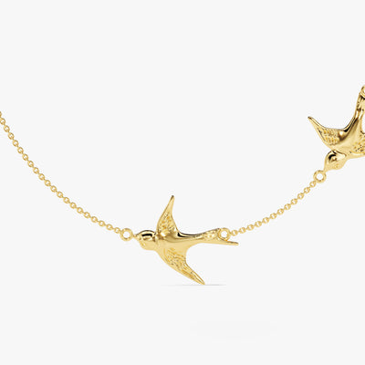 Double Swallow Necklace