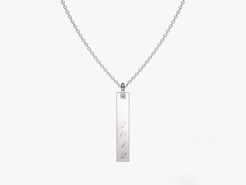 Roman Numeral Tag Necklace