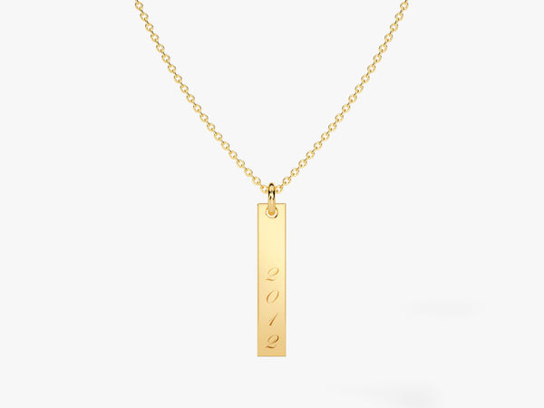 Roman Numeral Tag Necklace