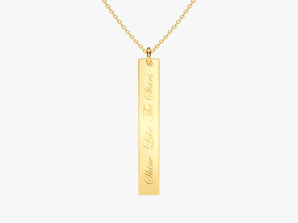 Initial Tag Necklace in 14k Solid Gold