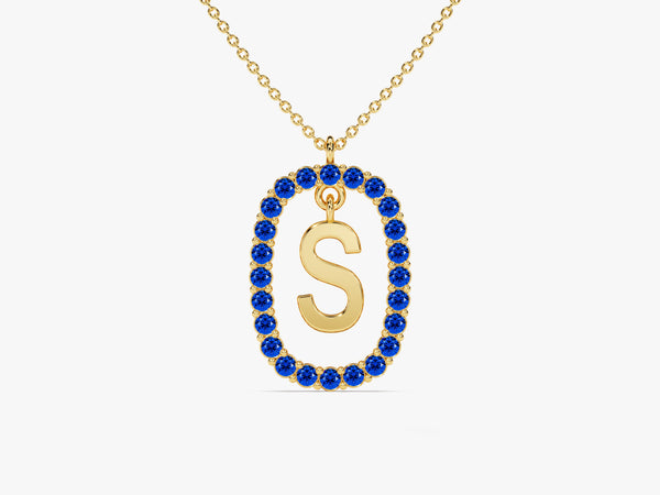 Initial Birthstone Necklace - Gold Vermeil