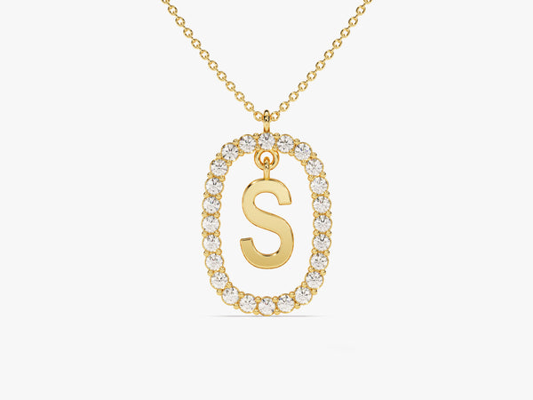 Initial Necklace in 14k Solid Gold