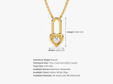 Heart Lock Necklace in 14k Solid Gold