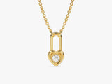 Heart Lock Necklace in 14k Solid Gold