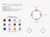 Open Circle Birthstone Necklace