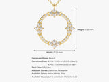 Diamond Circle Necklace in 14k Solid Gold