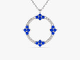 Open Circle Birthstone Necklace