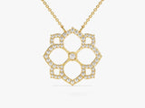 Flower Necklace in 14k Solid Gold