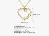 Infinity Heart Necklace in 14k Solid Gold
