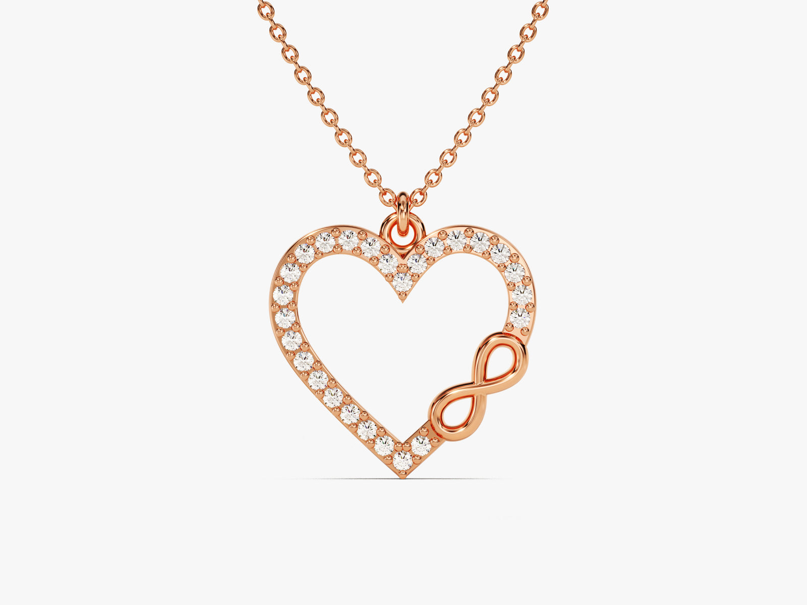 New selling 14k Gold Endless Love Heart Charm Pendant