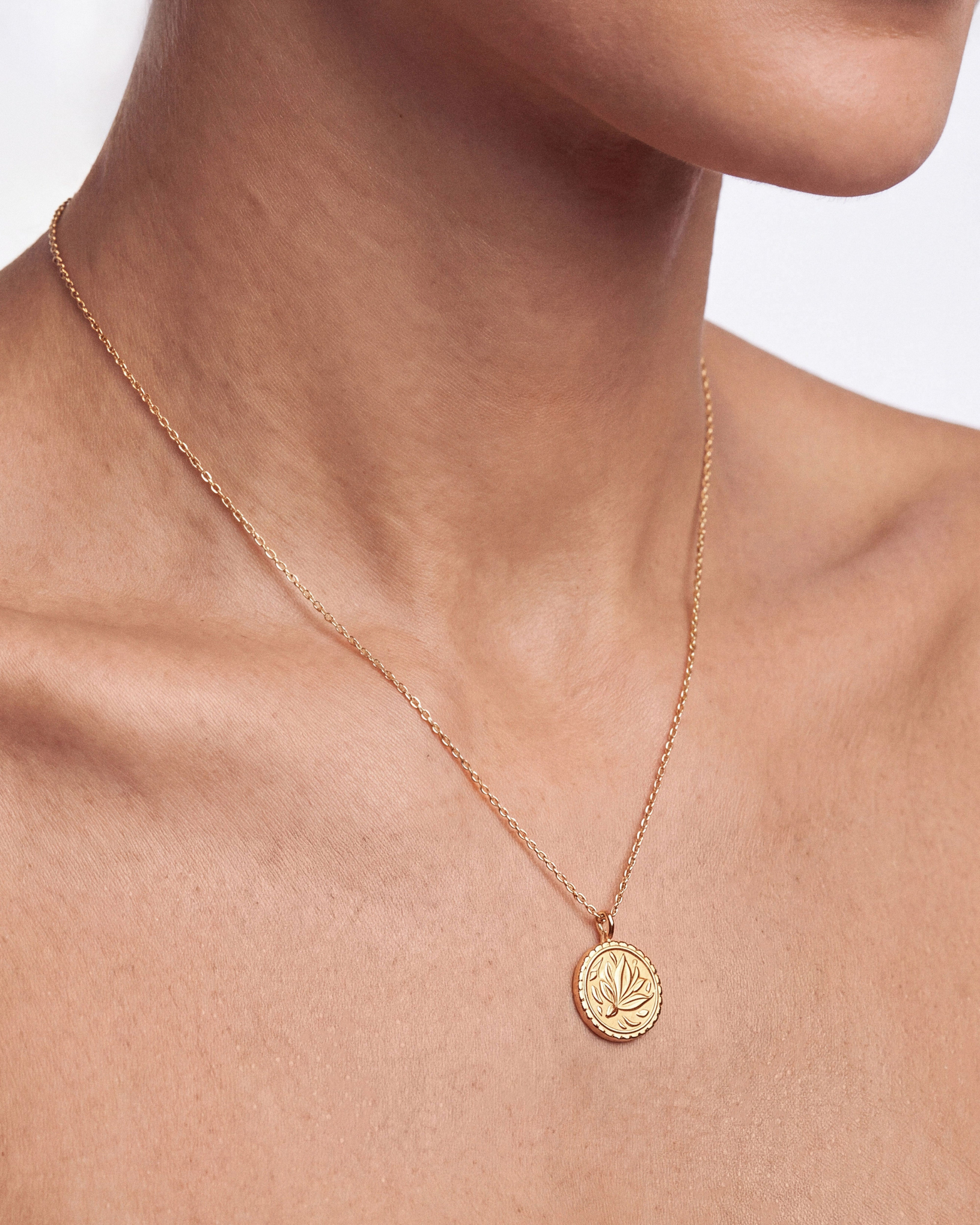 Leaf Coin Necklace