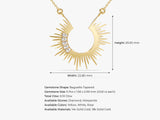 Sunburst Necklace in 14k Solid Gold