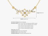 Marquise Flower Necklace in 14k Solid Gold