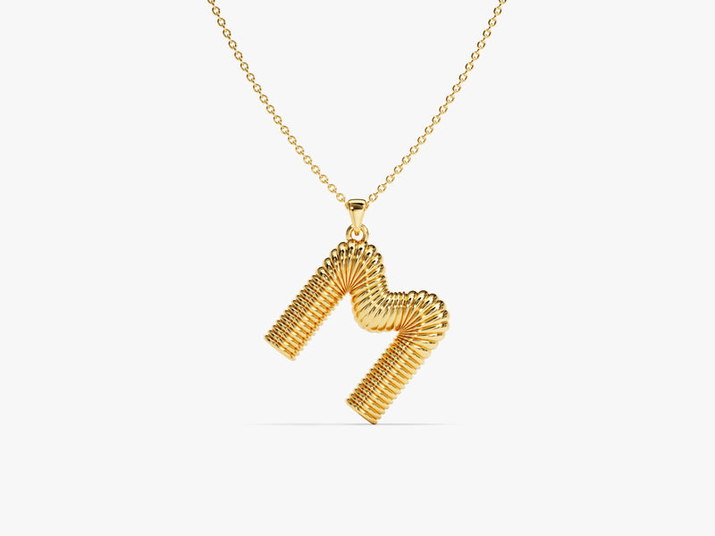 Bold Letter Necklace in 14k Solid Gold