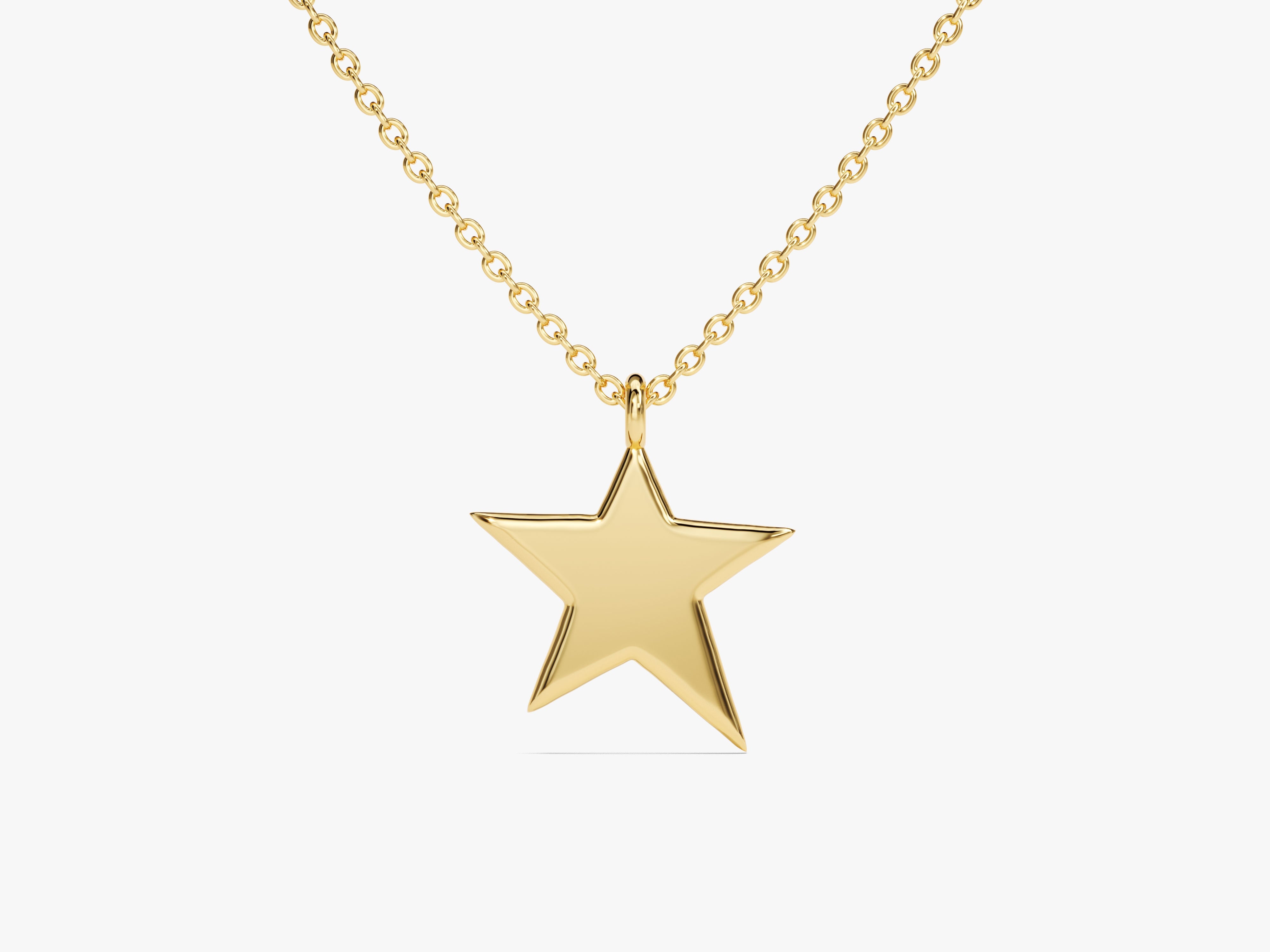 Gold star pendant necklace from jewelry company