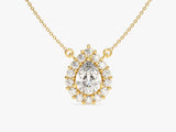 Pear Halo Necklace
