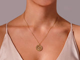 Taurus Charm Necklace in 14k Solid Gold