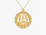 Gemini Charm Necklace in 14k Solid Gold