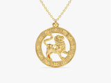 Leo Charm Necklace in 14k Solid Gold