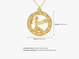 Taurus Charm Necklace in 14k Solid Gold